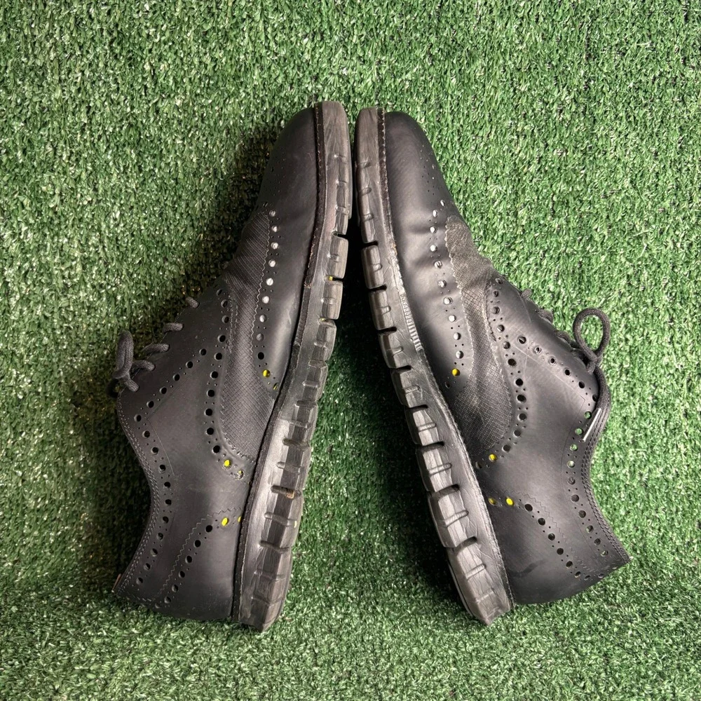 Cole Haan Zerogrand Wingtip Oxford Perforated Casual Dress Shoe Black‎ Mens 11 M